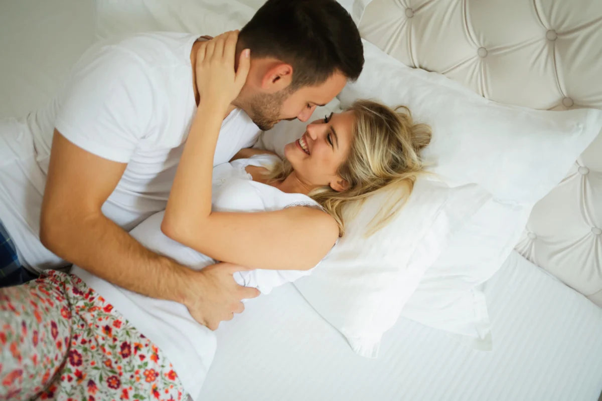 Sweet couple in bed