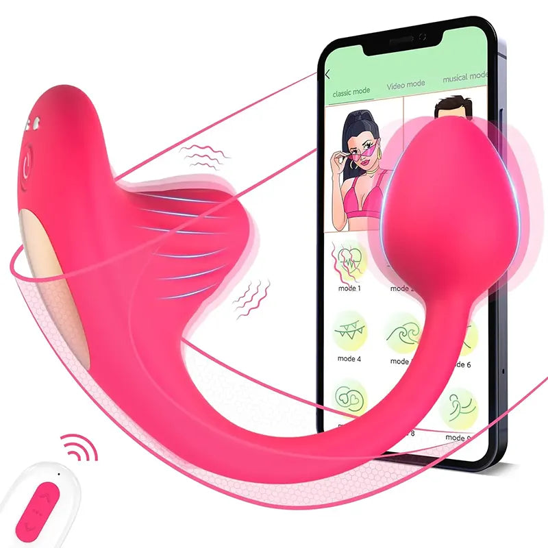 Dual-Motor Wearable Panty Vibrator with App &amp; Remote Control