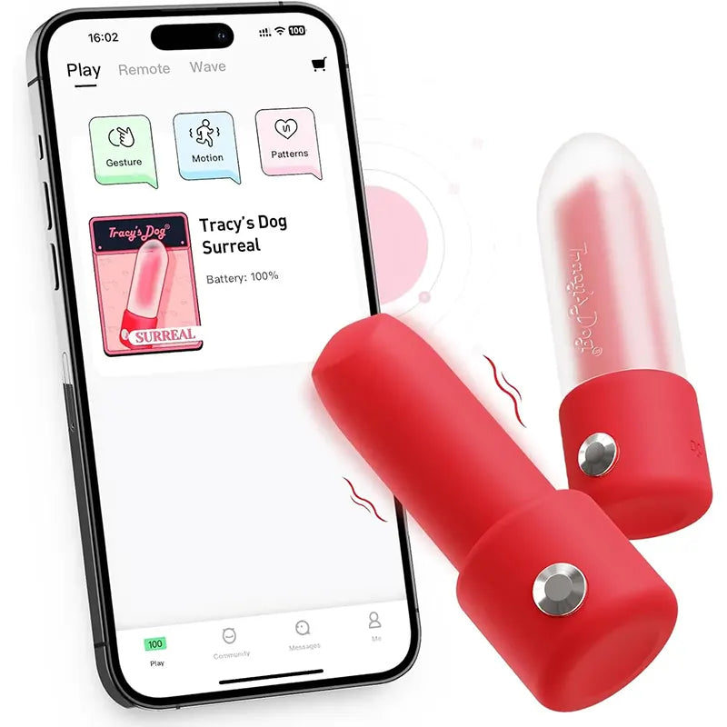 Lipstick-Style Mini Vibrator with App Control