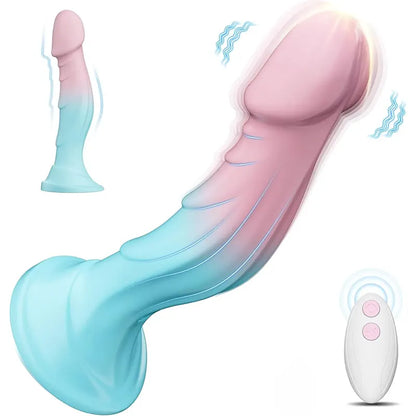 Wave Motion Silicone Dildo with Suction Cup