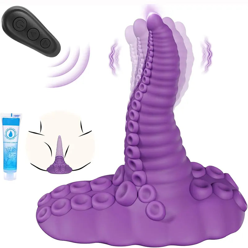 Remote Control Silicone Tentacle Suction Cup Vibrator