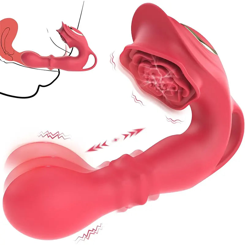 Bloom Rose 3-in-1 G-Spot Finger Vibrator