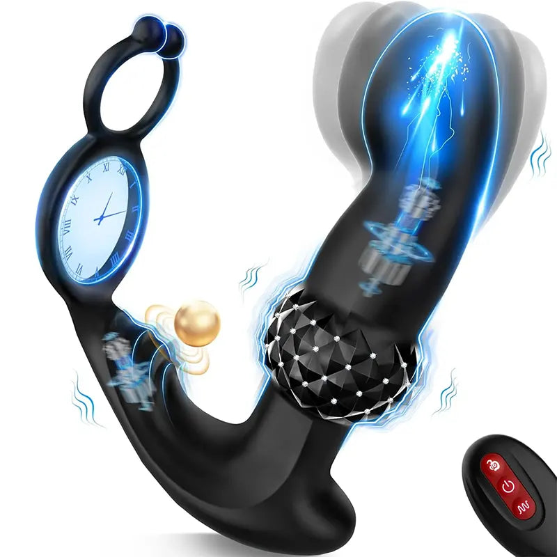 Prostate Massager with Remote Control &amp; Dual Motors