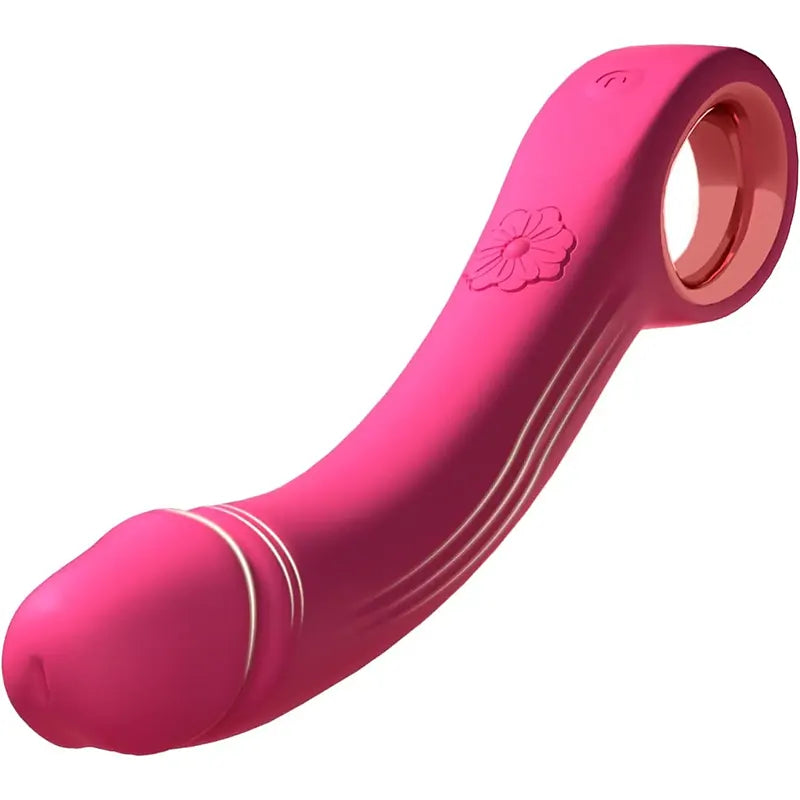 Curved Silicone Vibrating G-Spot Dildo