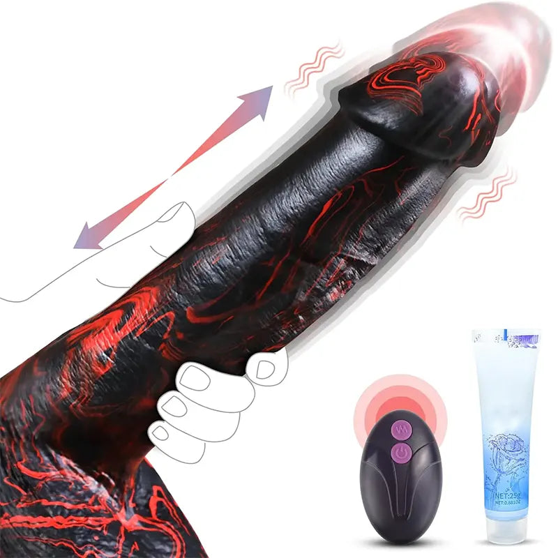 Molten Pleasure Thrusting Dildo Vibrator