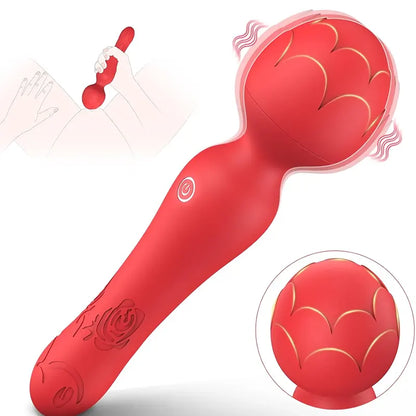 Rose Wand Vibrator with 9000 RPM Motor for Ultimate Pleasure