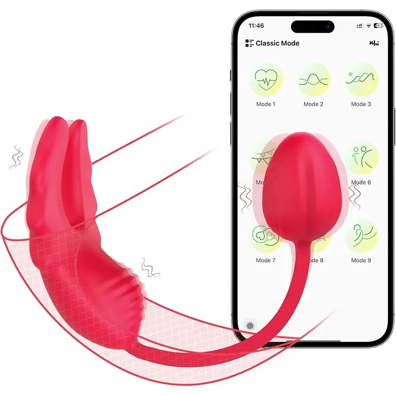 Wearable Remote Control G-Spot Dual Vibrator