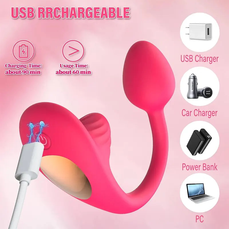 Dual-Motor Wearable Panty Vibrator with App &amp; Remote Control