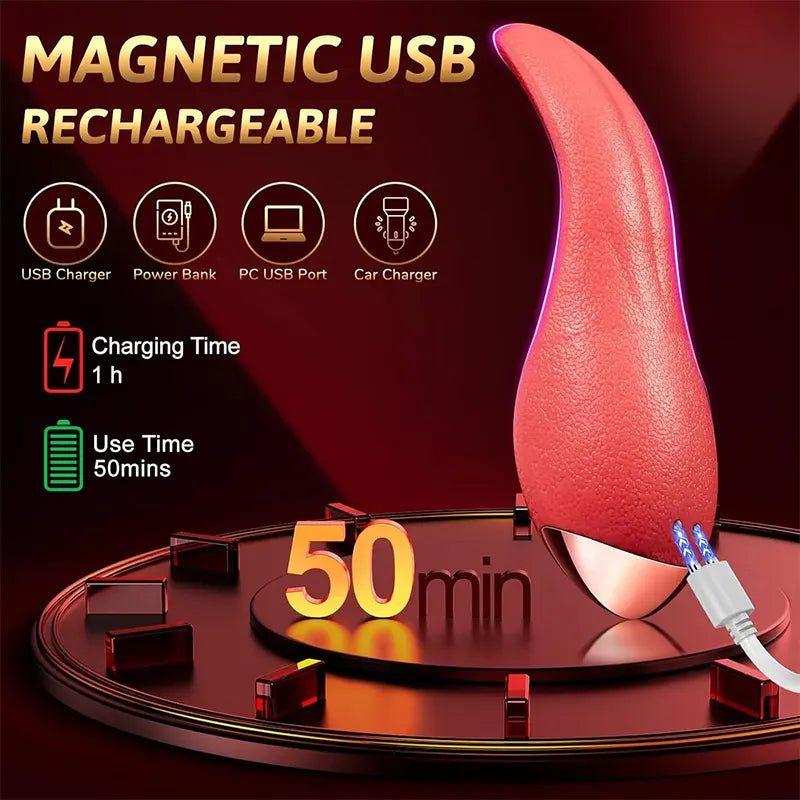 10 Patterns Tongue Vibrator for Women