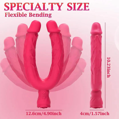 Dual Head Vibrating G-Spot Clitoral Dildo