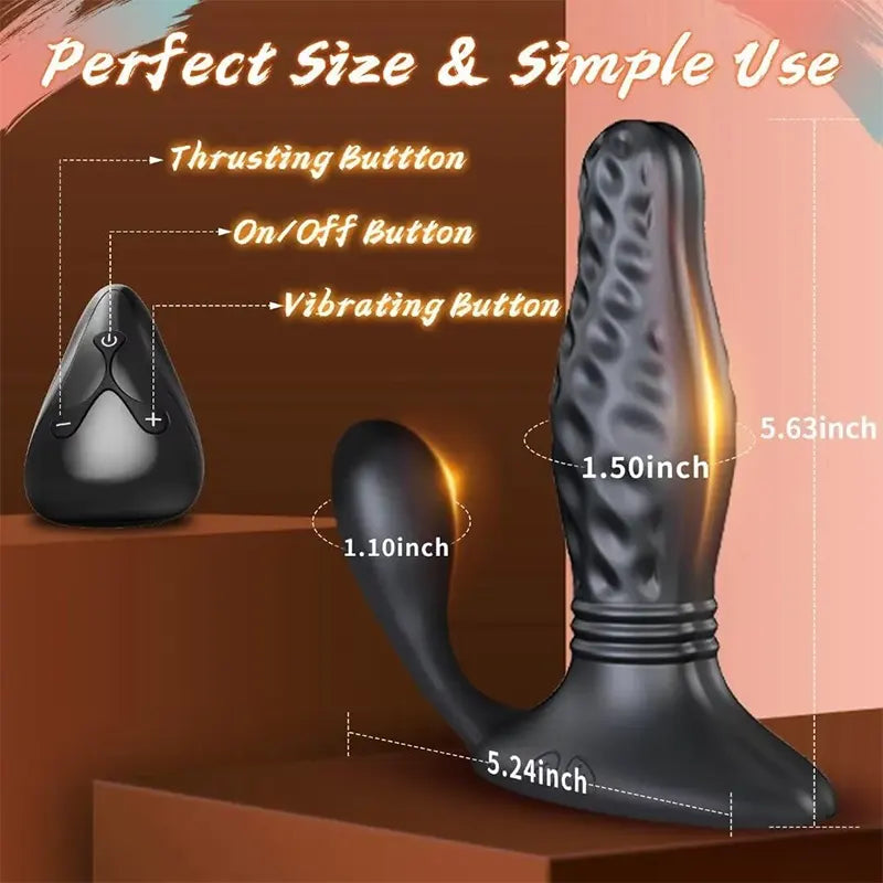 MaxiThrust Dual-Head Vibrating &amp; Thrusting Prostate Massager