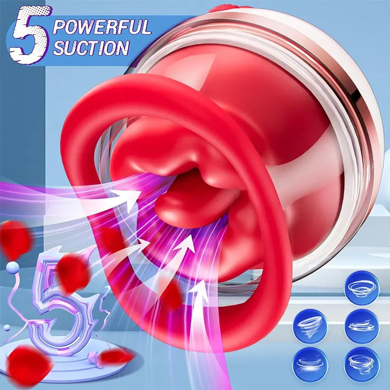 3 in 1 Rose Clitoris and Tongue Vibrator