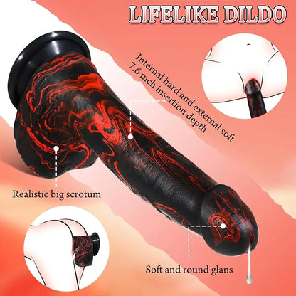 Molten Pleasure Thrusting Dildo Vibrator