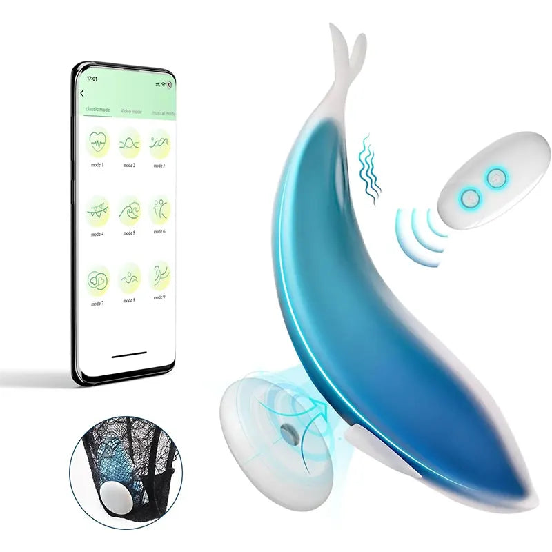 Remote Control Whale Wearable Vibrator