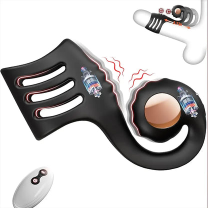 Wireless Remote Control Seahorse Vibrating Cock Ring