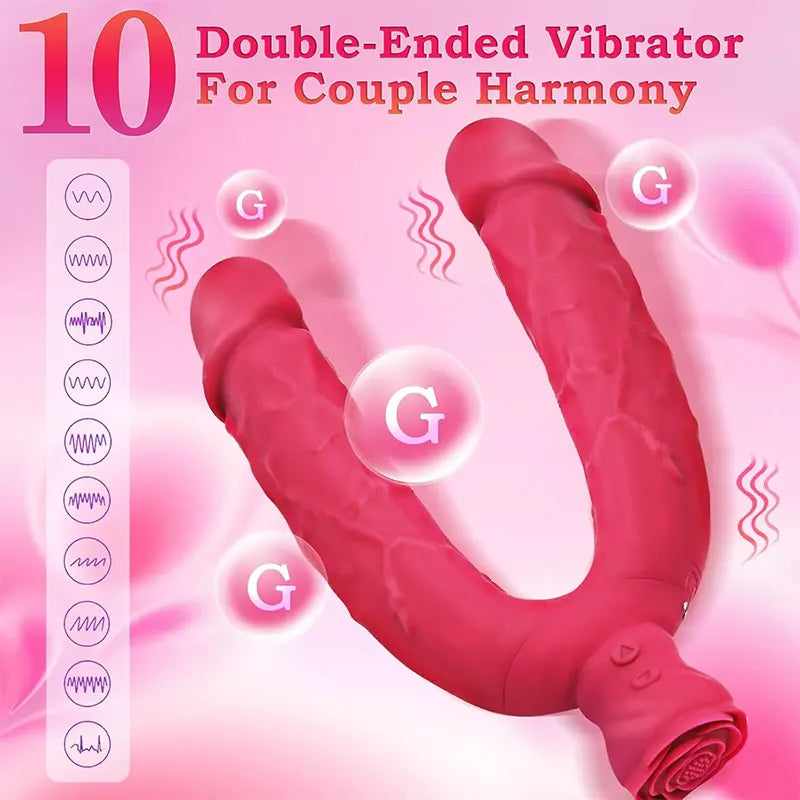 Dual Head Vibrating G-Spot Clitoral Dildo