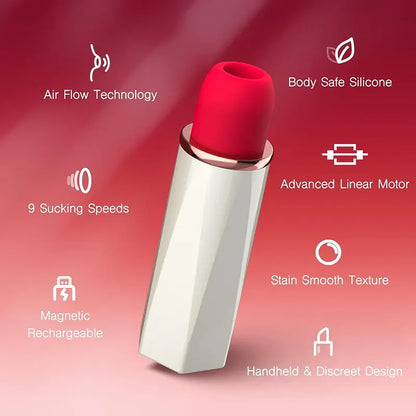 Velvet Desire Lipstick Clitoral Sucking Vibrator