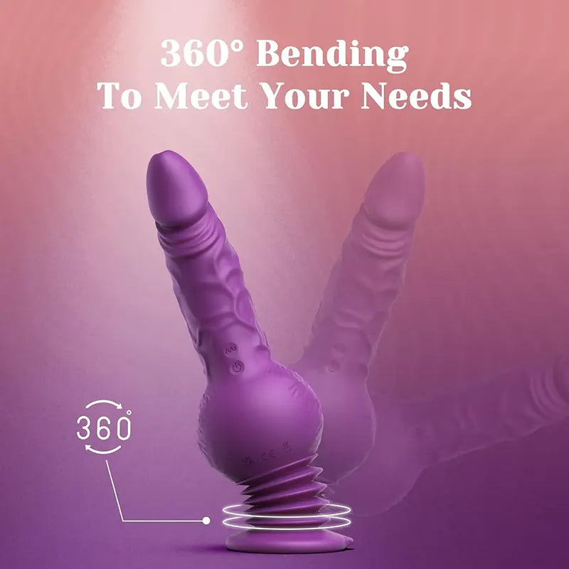 Push-in Vibrating Silicone Dildo