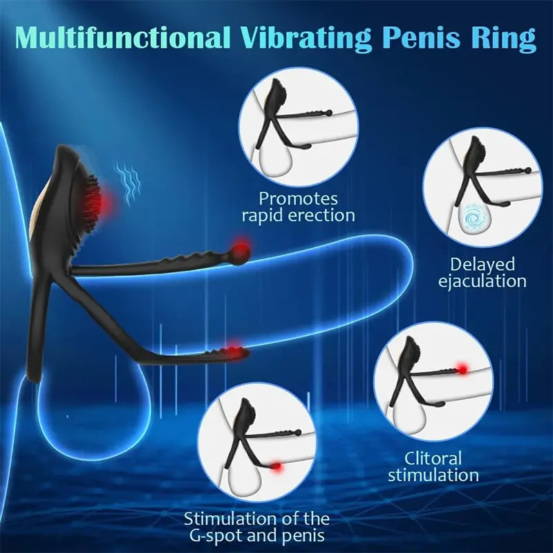 Dual Motor Vibrating Cock Ring