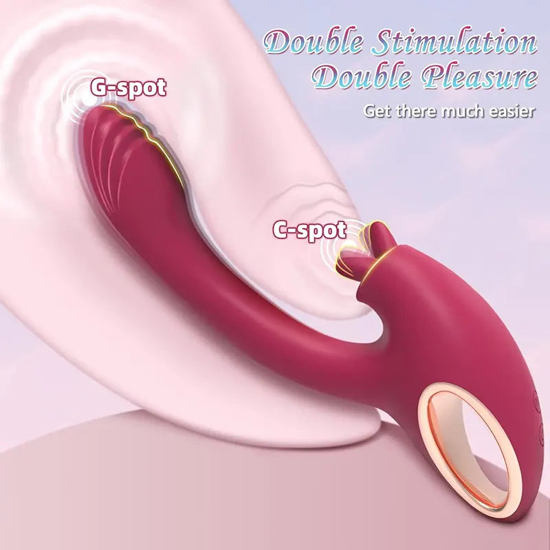 2-in-1 Double Pleasure Rabbit Vibrator for Women