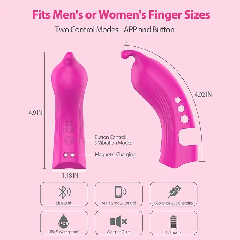 VibeSync Finger Vibe - G-Spot, Nipple, and Clit Massager