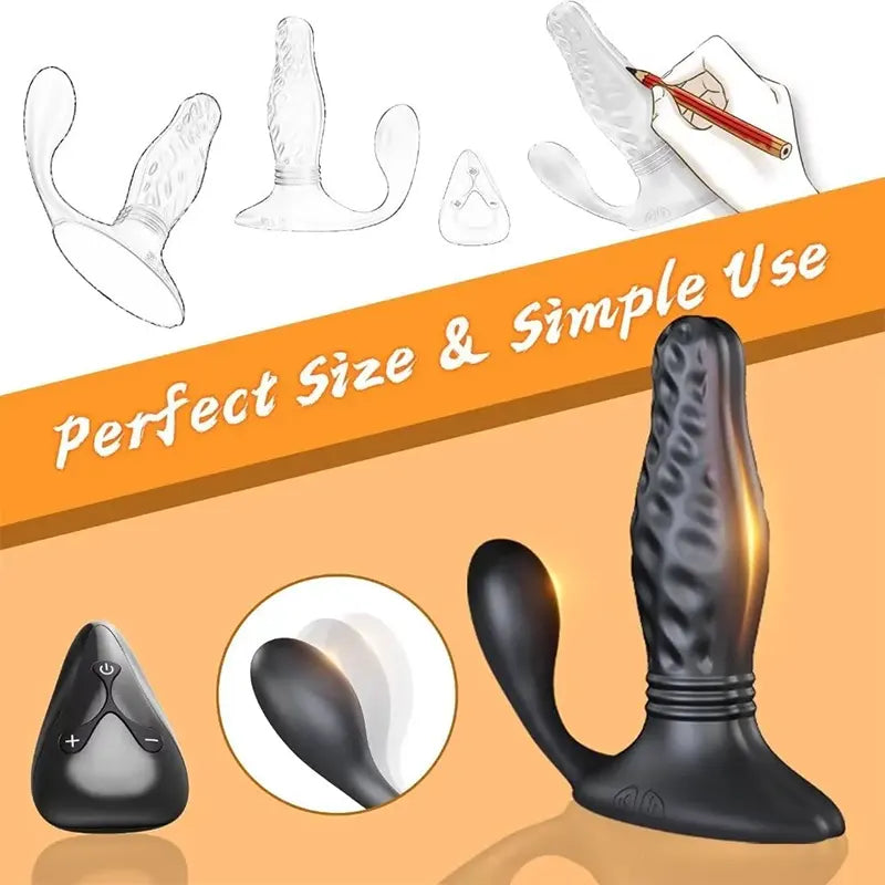 MaxiThrust Dual-Head Vibrating &amp; Thrusting Prostate Massager