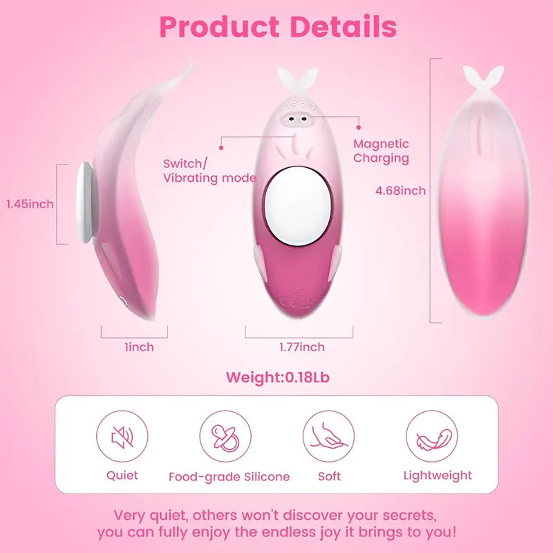 Remote Control Whale Wearable Vibrator