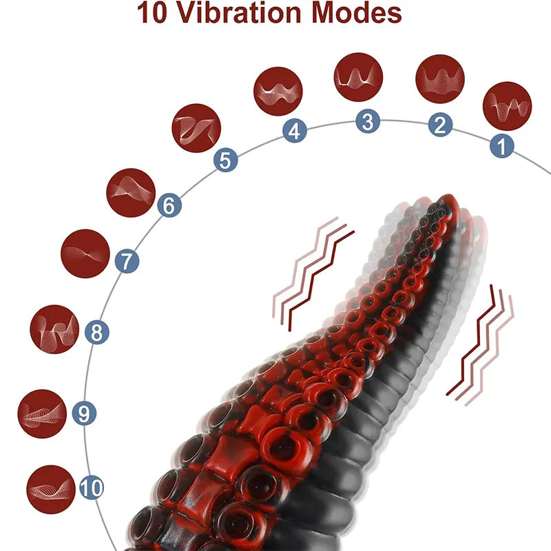 10 Patterns Tentacle Dildo Vibrator