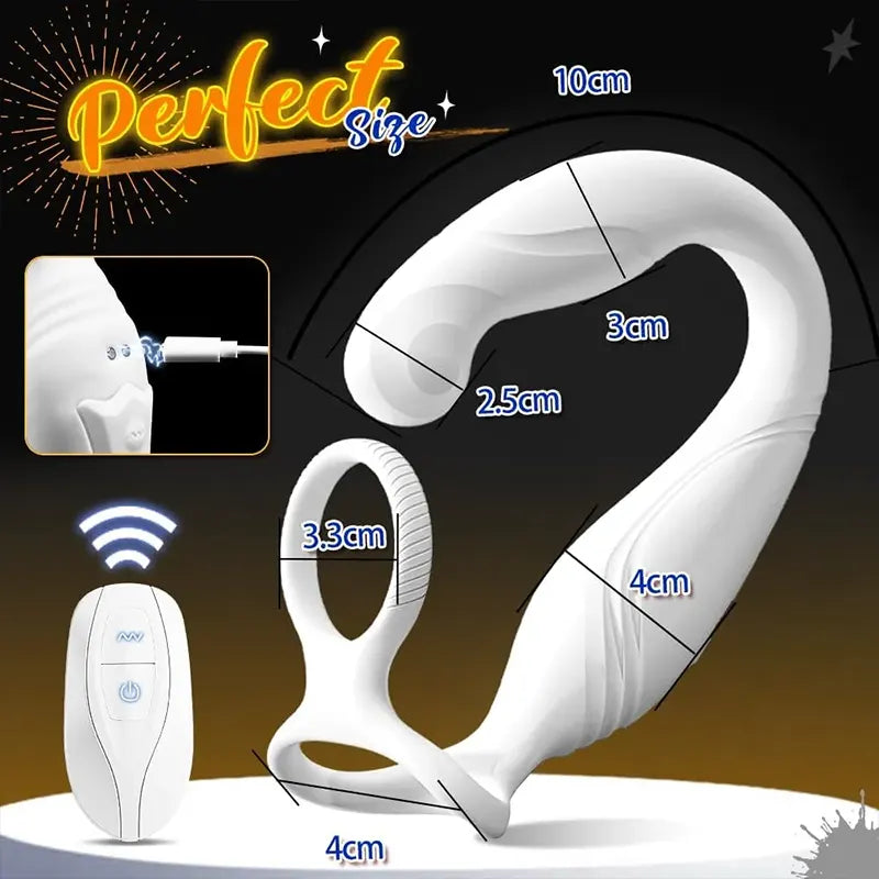 C-Shaped Prostate Vibration Massager