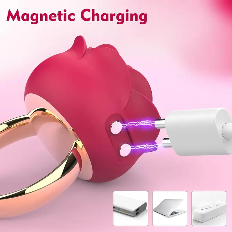 Rose-Shaped Vibrating Split Ring