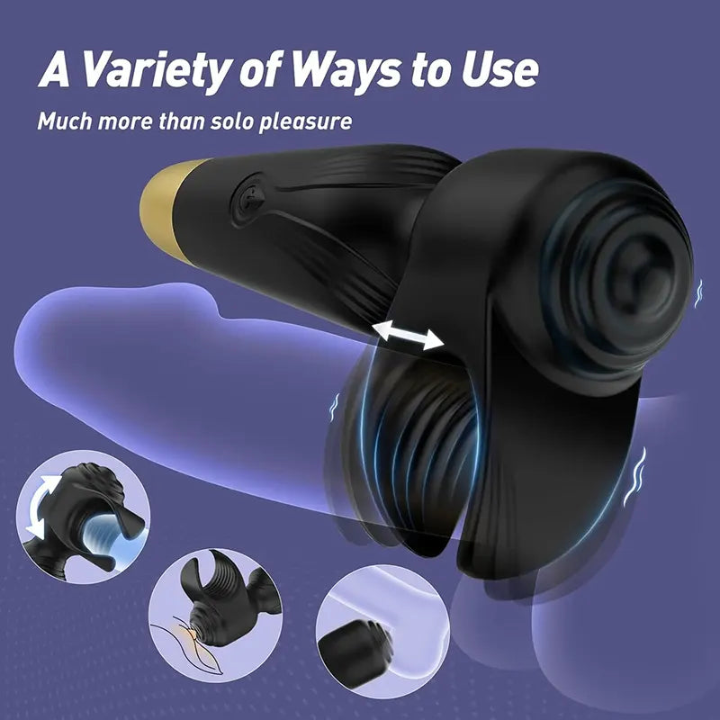 VibeFlex 2-in-1 Wand Vibrator for Men &amp; Couples