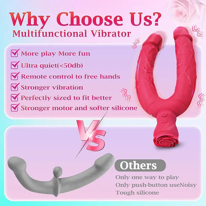 Dual Head Vibrating G-Spot Clitoral Dildo