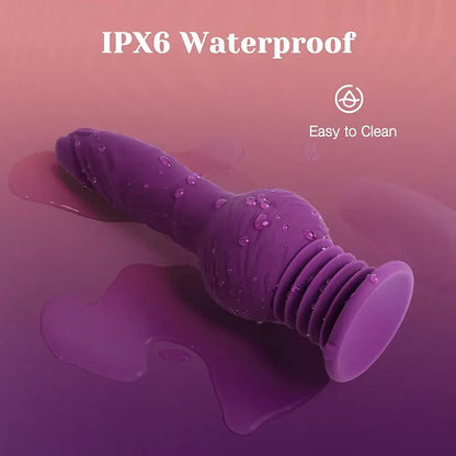 Push-in Vibrating Silicone Dildo