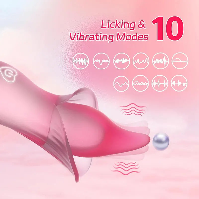 Tongue Licking Flower Vibrator