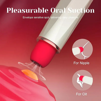 Velvet Desire Lipstick Clitoral Sucking Vibrator