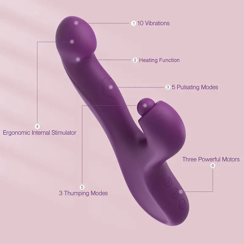 Triple-Action G-Spot &amp; Clitoral Rabbit Vibrator