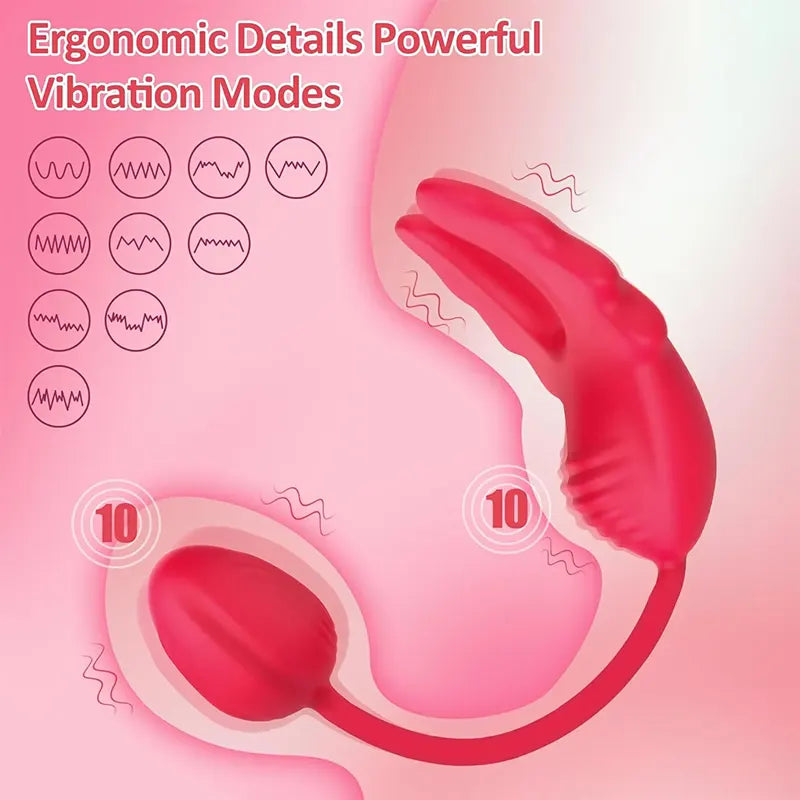 Wearable Remote Control G-Spot Dual Vibrator