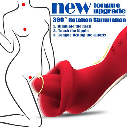 Crimson Tongue Vibrating Pleasure Toy