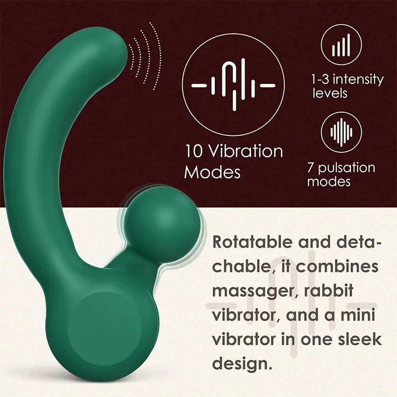 3-in-1 Vibrator with Rotating &amp; Thrusting