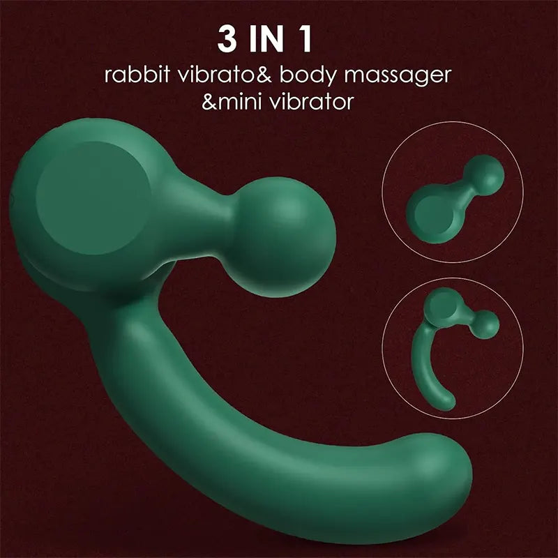 3-in-1 Vibrator with Rotating &amp; Thrusting