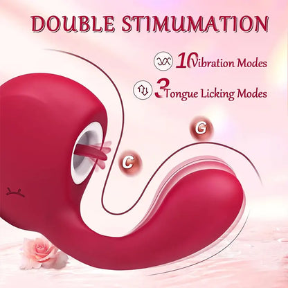 Sensual Surge Clitoral &amp; G-Spot Licking Vibrator