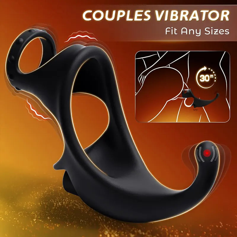 Dual-Action Prostate Vibrating Cock Ring