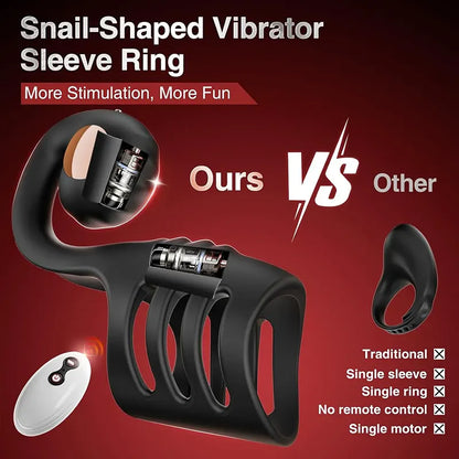 Wireless Remote Control Seahorse Vibrating Cock Ring