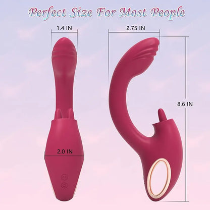 2-in-1 Double Pleasure Rabbit Vibrator for Women