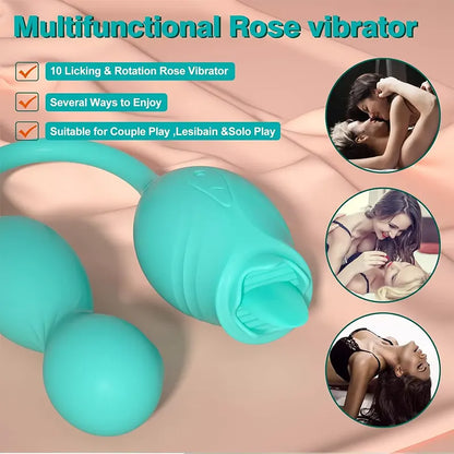 Rose Tongue and Clitoris G-spot Vibrator