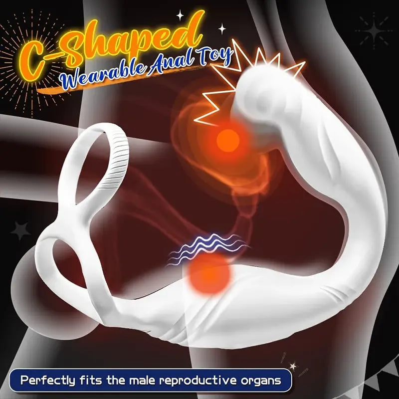 C-Shaped Prostate Vibration Massager