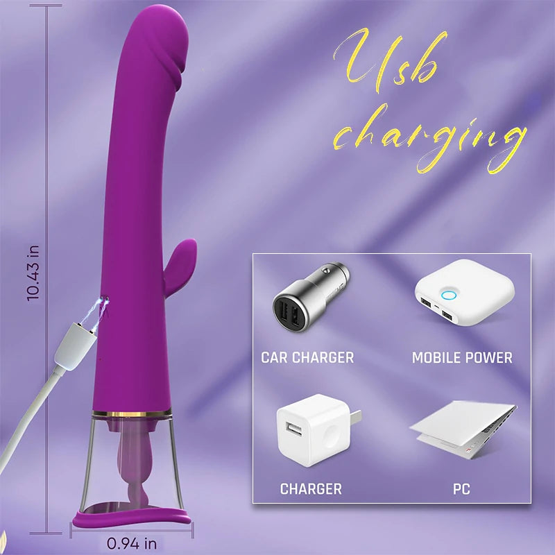 Female Sucking G-spot Rabbit Vibrator