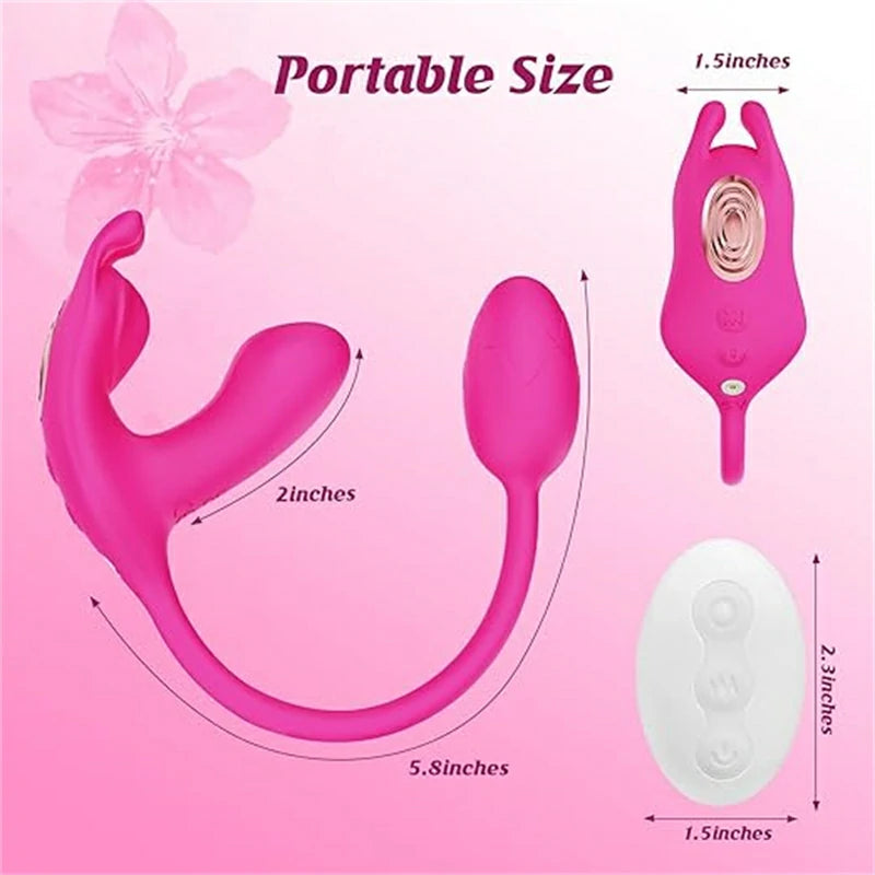 Rabbit Ear Wearable Vibrator with Remote Control