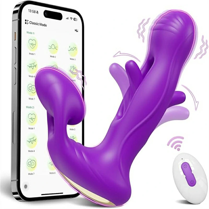 Dual Head Tapping Remote-Controlled Vibrator