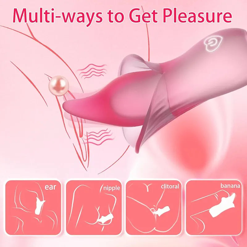 Tongue Licking Flower Vibrator